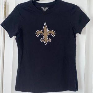 New Orleans Saints Fleur de Lis Reebok Womens Crewneck Fitted Shirt Medium